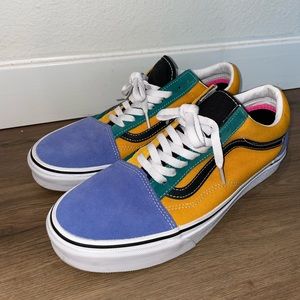 Men’s Vans: Old School, Blue/Yellow/Green